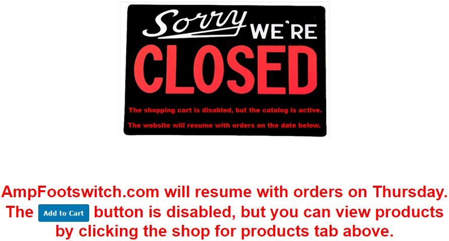 Closed To Orders